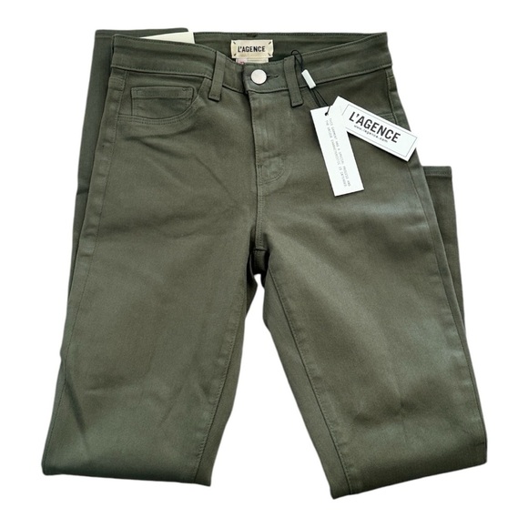 L’AGENCE Margurite‎ High-Rise Coated in Ivy Green Skinny Jean | 23 - Picture 4 of 7
